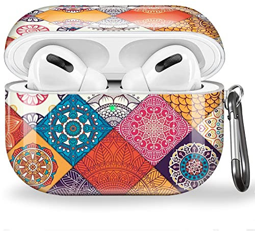 Canisto Airpods Pro 2 generazione Custodia protettiva e pelle per AirPods Pro 1/2 Airpods pro 2 case 2022 Custodia con moschettone (multicolore)