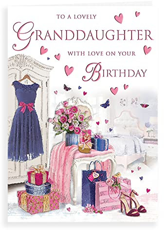 Traditionellt födelsedagskort barnbarn - 23 x 15 cm - Regal Publishing