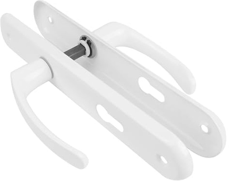 Bauster® Türdrücker 72/90 mm Ausführung PZ/BB/WC Türgriff Türbeschlag Türklinke Drückergarnitur Langschild Türdrückergarnitur, Innentür Außentür Handgriff Torbeschlag (Ausführung PZ, Weiß, 90 mm)
