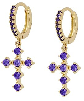 Clous d' Oreilles, Boucles d' Oreilles Argent Femme Traverser avec Oxyde de Zirconium
