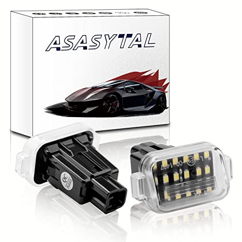 Asasytal Luce Numero di Targa per Auto Piastra per Numero Posteriore a LED Compatibile con Gen 3 MA-ZDA 6 ATEN-ZA 2014-2020 MA-ZDA 3 HATCHBACK 5-POOR 2014-2018 6000K, Xeno Bianco, 2 Pezzi