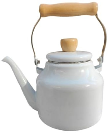 LeGDOr Stove Top Kettle Tea Kettle Coffee Pot Camping Tea Kettle Vintage Teapot Coffee Pot for Camping Tea Percolator Kitchen Tea Kettle Teapot for Gas Hob (Color : White, Size : 2.5L)