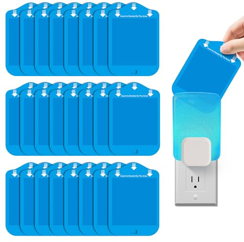 Qualirey 25 Pack Fly Trap Refill Cartridges Compatible with Raid/STEM/Wondercide Flying Insect Traps, Light Trap Refills Strong Glue Card for Fly Insect Bug Mosquito Gnat Traps Indoor