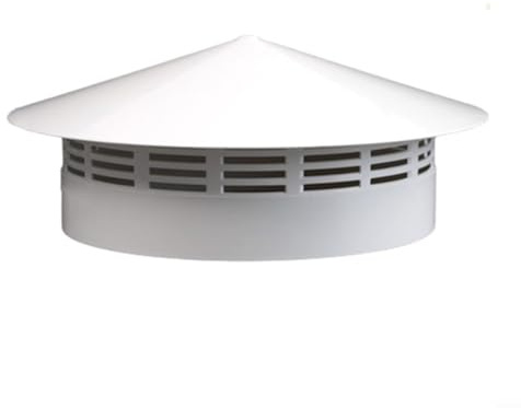 SMZhomeone Schornstein Regenkappe Regenhut Aus PVC Runde Dach Regenkappe Einfache Installation Praktischer Mehrzweck Dach Regenschutz (250 Mm)