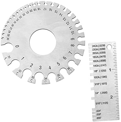 GARVALON 2pcs Electric Wire Measurement Tool Gauge Wire Gauge Rebar Tie Metal Thickness