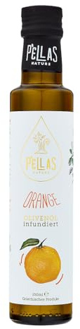 Pellas Nature Olivenöl Extra Vergine mit Orange | Olivenöl kaltgepresst, Testsieger aus Griechenland, OK-Kosher, ohne Zusatzstoffe, 250ml Ölflasche