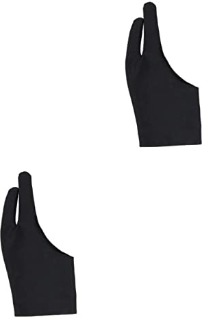 HAPINARY 2 Stück Zweifinger-künstlerhandschuhe Verhindern Flecken Und Kratzer Beim Zeichnen Auf Grafiktabletts