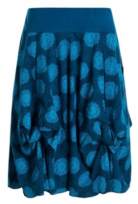 Vishes knielanger Ballon-Rock mit Blütenmuster in Türkis | Größe M (38) | Handgefertigt aus 100% Baumwolle | Ideal für jeden Anlass | Nachhaltige Alternative Bekleidung