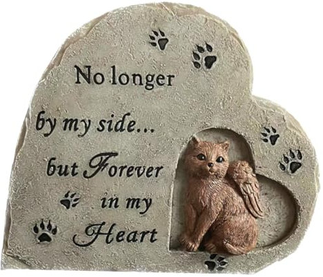 Milisten Pierres Commémoratives pour Chat De Jardin Statue Rappel Aux Animaux Ornement De Statue Animal