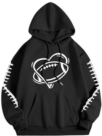 Womens Oversized Sweatshirt Plus Size Christmas Top Ladies Jumpers Size 12 Zip Up Fleece Black Denim Jacket Womens Hoodies Peplum Tops for Women Women's Fur Hood Coat (Black, M)