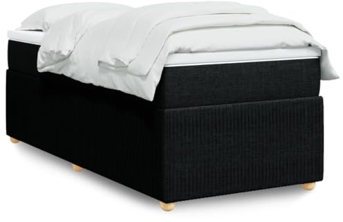 qohoio Boxspringbett mit Matratze Betten Mit Matratze Schlafzimmer Bett Boxspringbett Mit Matratze Schwarz 80x200 cm Stoff - 3285527