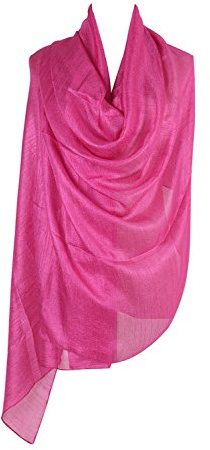 UGUGU Foulards légers, foulard en soie léger, écharpe longue de couleur unie, étole de châle for robes de soirée, 18 couleurs disponibles