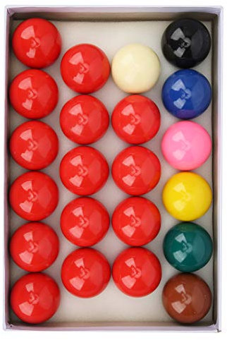 POENVFPO 22-teiliges Billard-Pool-Kugel-Set aus Hellem Glanzharz, Snooker-Kugeln in Voller Weicher Farbe, 52,5 Mm, für Offizielles Spiel, Britisches Billard
