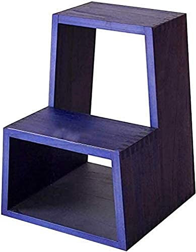 Marchepied en Bois Tabouret échelle 2 marches Tabouret échelle en Bois Massif Marchepied Multifonction Changer de Chaussures Banc Multifonction (Couleur : Violet)