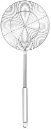 NRBMZYEN Scolapasta a ragno in acciaio inox massiccio, colino a ragno, mestolo per cucinare e friggere utensili da cucina, colino per pasta, cucchiaio