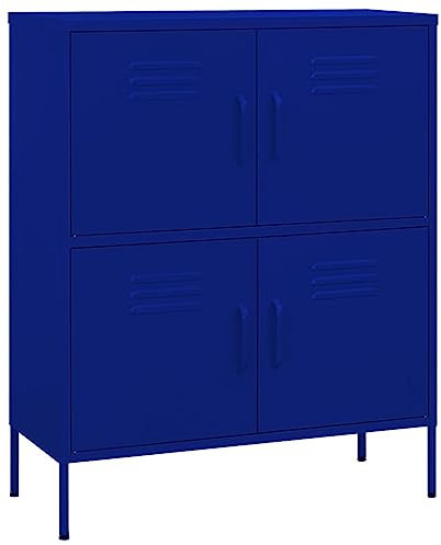 ULUYYUC Werkzeugschränke Spind Organizer Medizinschrank Haushaltsschrank - Lagerschrank Marineblau 80x35x101,5 cm Stahl für Ankleidezimmer Outdoor Werkstatt Küche