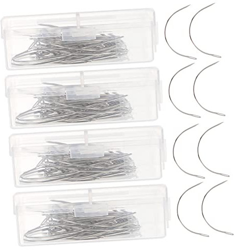 Gadpiparty Agujas De Coser Prácticas y Agujas Curvas Multifunción Cajas Para Tapicería y Costura