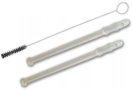 2x Tube Milk Hose + Brush Wiping Machine Compatible with DeLonghi 5313232961 53132C8204 5513233861 for Dinamica ECAM Milk Container