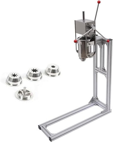 Machine à churro commerciale en acier inoxydable à manivelle professionnelle de type vertical pour beignets espagnols, idéale pour les restaurants et les boulangeries