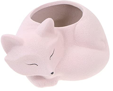 TOYANDONA 1 Pieza Maceta de Cerámica Decorativa Forma para Suculentas y Adorable Color Rosa