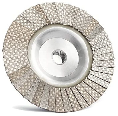 KONGMM Disco diamantato Disco lamellare diamantato 4 Pollici M14 o 5/8-11 Adattatore in Metallo con Filettatura Diamantata Disco abrasivo Disco abrasivo elettrolitico diamantato(5-8-11,120)