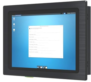 Pandapi EC300P Embarqué Industriel Arm PC écran Tactile avec NodeRed NeuronEX FUXA, Linux RK3562J, Processeur 4 Cortex-A53 2G+16G, 2RJ45/1RS485/2USB2.0/1Type-C/HDMI (LAN+WiFi)