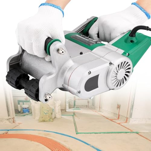 Electric Wall Chaser, 1100W Handheld Slotting Machine for Concrete Grooving, Adjustable Cutting Depth with 25mm/35mm Blades, Ideal for Plumbers and Electricians