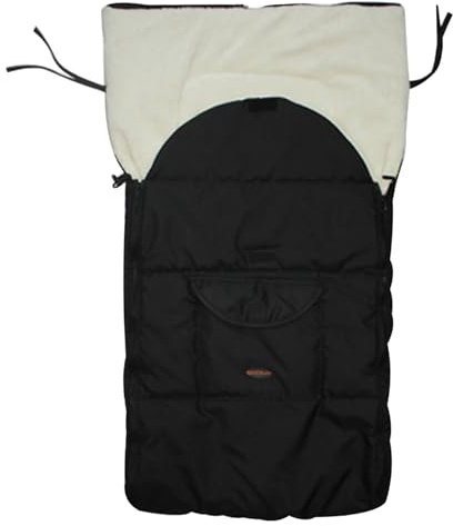 Stroller Footmuff, Warm Cozy Stroller Sleeping Bag with Plush Lining, Multifunctional Bunting Bag, Zipper Cover for Winter, Most Strollers, Prams, Black..