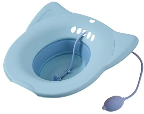 TOGEVAL Bidet da Bagno Pieghevole Sciacquone, Bacino di Pulizia Smontabile e Salvaspazio, Materiale Sicuro per Donne in Gravidanza e Disabili, Supporto da Parete per Bagno Assistito