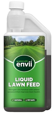 Envii Liquid Lawn Feed, Lawn Fertiliser for Greener Grass, Fertiliser With Added Seaweed, Pet Safe 1L Covers Up to 200m²