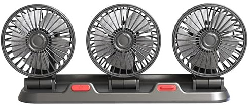 UQAHGRCHR Portable Ventilateur 3 Têtes Voiture pour VW T5/T6 SWB, Ventilateur éLectrique Refroidissement, pour Siège Passager, BéBé, Animal,5v USB Port