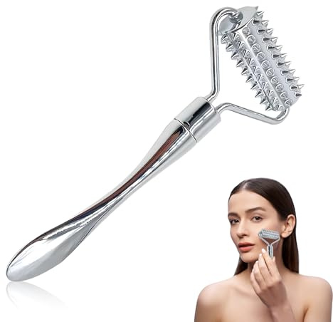 LUHOCIY Rouleau de massage du visage, petit et portable, pour favoriser la circulation sanguine, détendre les muscles du visage et soulager la fatigue quotidienne