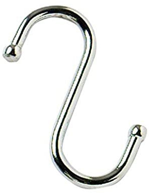 Merriway BH05332 (2 Pcs) Kitchen S-Hook Chromed 75mm - Pack of 2 Pieces