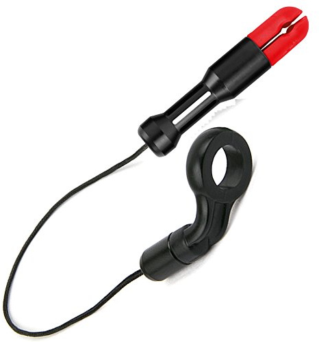 Fox Black Label Stealth Bobbin - Optischer Bissanzeiger, visuelle Bissanzeige zum Karpfenangeln, Bobbins Einhänger zum Angeln, Farbe:Red