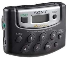 Sony SRF-M37W Compact Digital Tuning AM/FM/Weather Pocket Size Portable Radio (Renewed)