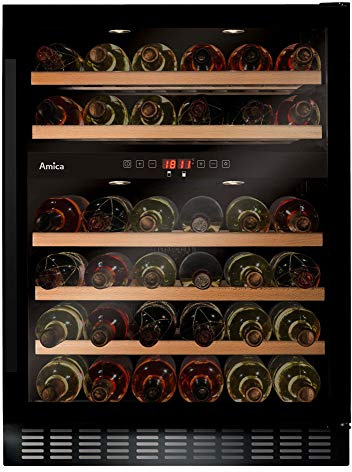 Amica Weintemperierschrank schwarz für 45 Flaschen á 0,75L 5-20°C WK 341 110 S