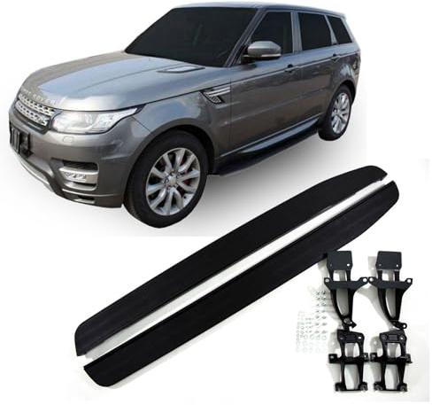 J&J AUTOMOTIVE Marche-Pieds Latéraux pour Land Rover Range Rover Sport 2012-2023 OEM Style, Lot de 2 Pcs (Gauche et Droite), Antidérapant, Aluminium