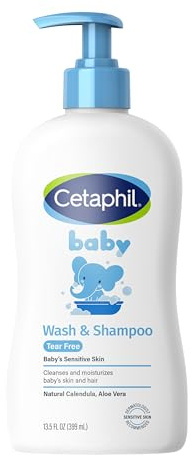 Cetaphil Baby Wash & Shampoo ,Tear Free, Paraben, Colorant and Mineral Oil Free, 13.5 Fl. Oz (Packaging May Vary)