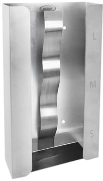 MaiMed Handschuhspender Edelstahl mit Feder, Größe:1-fach. 246 x 106 x 135 mm