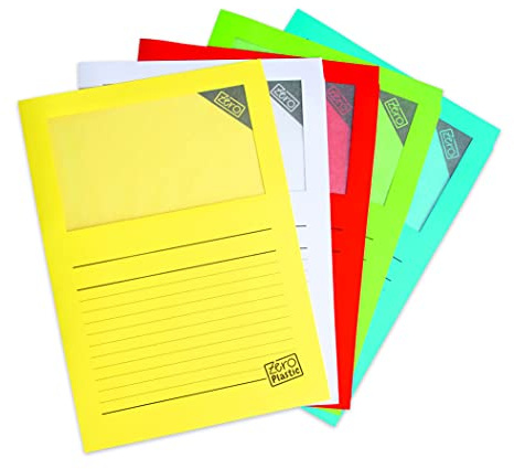Elco 29479.00 Ordo Zero mit Pergamin Fenster, Dokumentenhüllen aus 100% Papier, Mix 5 x 10, 220x310, 120g, sortiert, Fenster: ja
