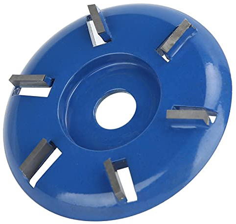 Disco per intaglio del legno, mola per legno Acciaio 6-denti Fresa per utensili per la lavorazione del legno Dischi abrasivi Accessori per smerigliatrici angolari(Flat blade)