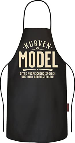 Grillschürze Kochschürze Küchenschürze als Geschenk zur Diät aus reiner Baumwolle - Kurvenmodel