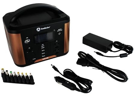 Southwire Centrale elettrica portatile Elite serie 200 53250, generatore portatile da 222 Wh con 2 prese CA da 72 W (3 fori), set di adattatori CC 8 in 1, per Overlanding, Outdoor/Van/RV Campeggio