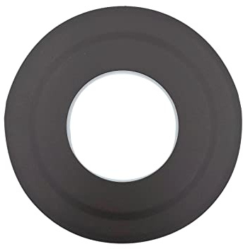 TYGERIX Rosetón cubre pared negro de acero para tubos de 80 mm | Roseta cubre orificios de pared para chimeneas de leña o pellets y calderas | Alta resistencia al calor | Más grosor | La parte