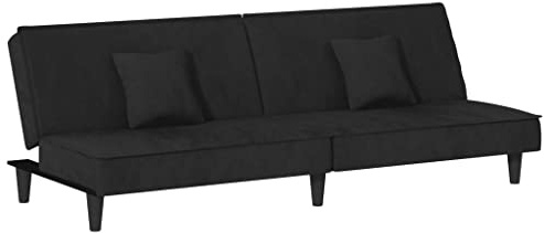 vidaXL Schlafsofa Schwarz Samt