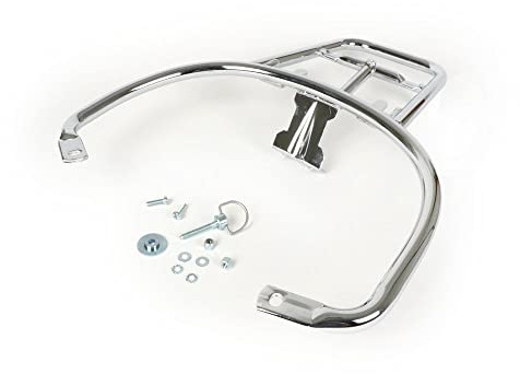 MOTO NOSTRA Topcase-Träger hinten chrom kompatibel für Vespa GT, GTL, GTV, GTS, GTS Super, GT60 125-300ccm Piaggio Topcase
