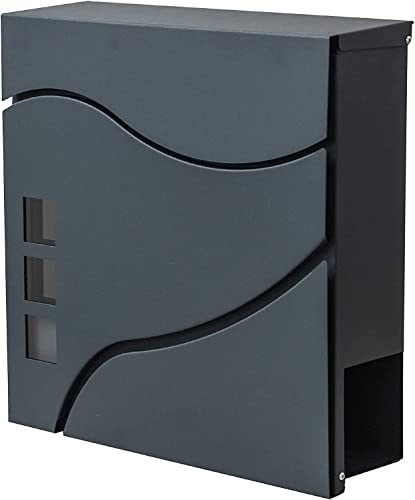 REMYS Suggestion Box Safe Lock Box Ballot Box Donation Box American Style Letterboxes Wall Mount Drop Box ，Heavy Duty Secured Storage Locking Mailbox ?， for Commercial Home Office Or Business