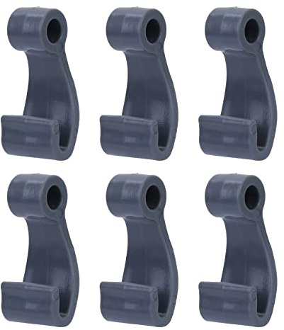 LUOFANG 6 Pezzi Ganci Elastici per Kayak Ganci a Forma di J in plastica Durevole Chiusura a Scatto Ganci per Corda Clip Accessori per la Pesca in Kayak Durevole
