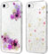 Foonary 2 Pezzi Cover per Apple iPhone X/Apple iPhone XS 5,8, Custodia Secca veri Fiori per Telefono in Trasparente con Aesthetic Disegn, Custodie per Cellulare Silicone Antiurto per iPhone X Case