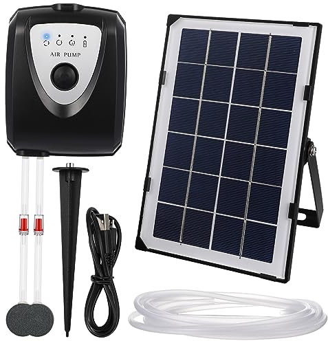 Housoutil Solarbetriebene Sauerstoffpumpe Für Teich Und Aquarium Tragbare Leise Und Effiziente Belüftungslösung Verbesserung Wasserqualität Und Fischgesundheit
